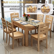 Solid Wood Dining Table Dining Chair Foldable And Retractable Dining Table Square Table Round Table Can Be Converted