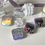 Beauty Lens Care Contact Lens Case Compact Colorful Flower Pattern Bear Beauty Lens Storage Box Port