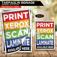 2pcs PRINT XEROX SCAN Tarpaulin Signage |  PRINT XEROX SCAN Signage |  Signage 1.5ft x 2ft