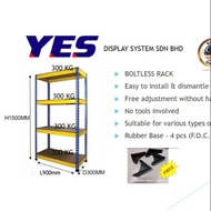 Boltless rack H5' X D12" X W3' - 4 levels C/W  HDF board