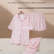 [cozylounge] INS Pyjamas Set | Short Sleeve Cotton Type | Bear Bunny Rabbit Polka Dots 可爱睡衣短袖 Pajama