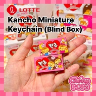 [Lotte] Kancho Miniature Blind Box Keychain - Random Squishy Charm & Snack Box Collection (10 Box De