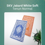 Sajadah Turki Murah Grosir | Skv Jakard White Soft Tenun