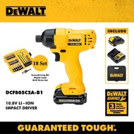 [ DEWALT ] (DCF805C2A-B1) 10.8V Li-ion Impact Driver Kit | 107Nm |0–2450 RPM|1/4” Hex|2x1.3Ah+Charge
