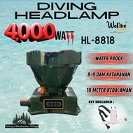 Lampu Kepala LED Headlamp Diving/HL-8818/Lampu Menyelam/Fishing/High Brightness
