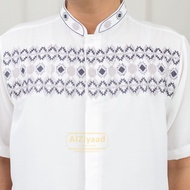 Baju Koko Muslim Pria Terbaru Motif Bordir Mewah Bahan Adem Poli Katun Premium Semi Sutra