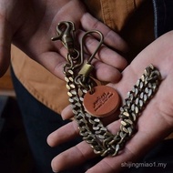 Original Ami Khaki American Retro Caibu Chain Distressed Pants Chain Motorcycle Tooling Matching-X 5