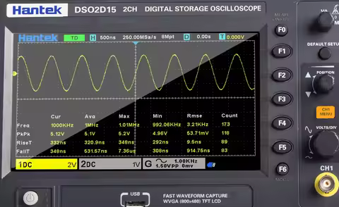 Sensitivity Hantek Signal Generation Oscilloscope DSO2C10 2C15 2D10 2D15 Dual-Channel Digital Storag