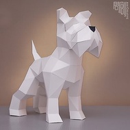 問創設計 DIY手作3D紙模型 狗狗系列 - 小鬍子雪納瑞 (4色可選)