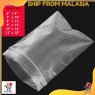 ( Big Size) 100pcs Plastic Zipper Bag / Transparent Packaging Plastic Bag with Sealable Zipper / Zip