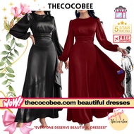 SEPTEMBER 2025 SALE thecocobee dress - #012 MEL Rose Brown - Spring Round Neck Lantern Sleeve - Burg