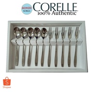 CORELLE Coordinates Tea Spoon & Tea Fork 10 Piece Set Plum