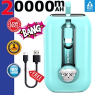 Mini power bank 22.5W Type c cable powerbank 20000mAh With iphone fast charging Portable charger