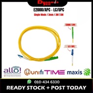E2K/APC - LC/UPC Simplex Single mode 3.0 Yellow Patch Cord (3m ,5m,) PC502