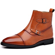 Winter Ankle Leather Boots Men Britain Retro Chelsea Boots