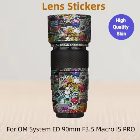 Decal Skin for OM SYSTEM 90mm F3.5 Macro IS PRO Lens Decal Skin for Olympus 90 F3.5 Lens Sticker 90 