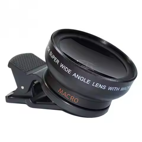 Universal Mobile Phone Professional37MM 0.45X 49UVWide Angle+Macro2Combination1 Clip Phone Lens Whol