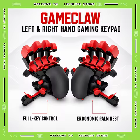 Left/Right Hand Keyboard GameClaw Ergonomic Design Keyboard Supports Customizable Joystick Buttons O