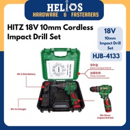 HITZ 18V 10mm Cordless Impact Drill Set / 2 Speed Screwdriver Impact Hammer Drill Hand Drill / Recha
