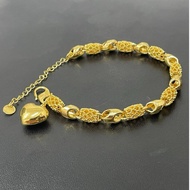 🔥Gelang Tangan Buluh Bamboo Love Cop 916 Women Bracelet Jewelry Emas Korea Bangkok Amani Jewellery