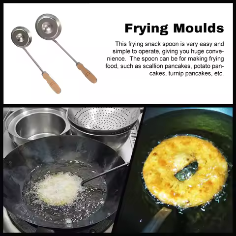 Fritter Scoops Kitchen Frying Moulds Stainless Steel Oil Frying Molds Home Fried Snack Scallion Panc
