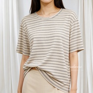 BONNA OVERSIZED STRIPES LOOSE TEE VALINDA BKK KOREAN STYLE READY BANGKOK PREMIUM COLLECTION