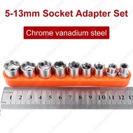 9PC 9PCS 1/4 Inch Hex Bit Socket Set Socket wrench Set Package Wrench Adapter Drive 5 - 13MM Power Tool Cordless Drill