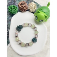 🐾 Prehnite & Green Phantom Quartz - Flower Fairy - Crystal Bracelet