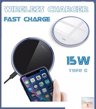 L54 ที่ชาร์จไร้สาย แท่นชาร์จไร้สายWireless Charger 15W USB Type C รองรับ iPhone Samsung Huawei Xiaomi Android