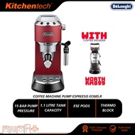 Delonghi EC685.R Dedica Manual Pump Driven Coffee Machine Espresso Maker Matte Red - EC685R