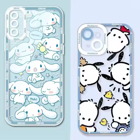 Cute Cinnamorol Pochacco Case For Samsung Galaxy S25 S24 S23 S22 Ultra S21 S20 FE Note 20 Plus A56 A