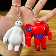 6cm Disney Anime Big Hero 6 Baymax Keychain Cartoon Cute Baymax Pendant Keyrings for Boy Girl Backpa