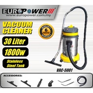 Europower / EuroX VAC5001 VAC-5001 30L Vacuum Cleaner Wet And Dry Vacum Rumah Vaccum Kereta