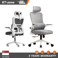 KT-zone Ergonomic Office Chair Computer Desk Chair Breathable Mesh Chair High Back with Dynamic Lumbar Support Height Adjustable 3D Headrest