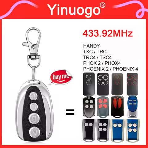 Garage Door Remote Control Gate Opener 433.92MHz For PHOENIX2 PHOX2 PHOX4 PHOENIX4 TSC2 TSC4 TRC2 TR