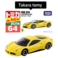 Car Takara Tomy Ferrari 488 GTB No.64 Scale: 1/62 - 102533