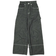 二手 SENSE OF PLACE by URBAN RESEARCH 2024 春夏 Stitch Painter 寬鬆牛仔褲 AA44-24S005 小號黑色拉鍊牛仔褲/長褲/下裝。