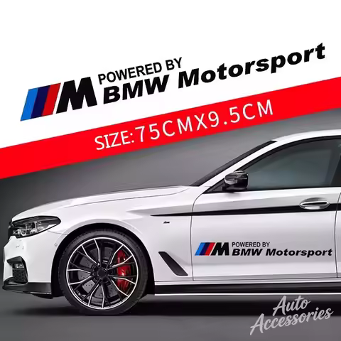 2pcs Car Body Sticker Modified Decal For BMW M Motorsport 1 3 5 7 Series X1 X2 X3 X5 X4 X6 X7 Stylin