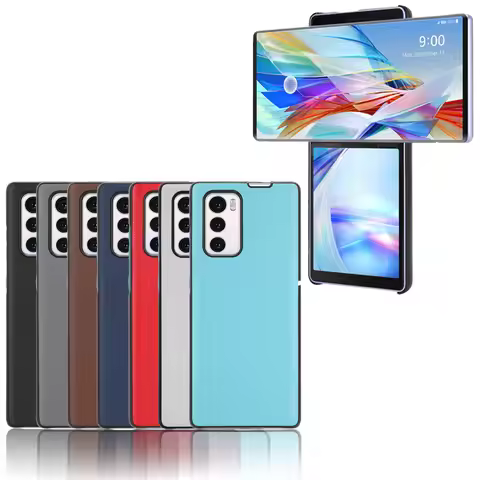 For LG Wing 5G 2020 Case Pattern Litchi Skin PU Leather and PC Book Cover For LG Wing LGWing 5G 2020