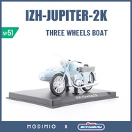1:24 USSR izh JUPITER 2K xe máy với sidecar modimio Bộ sưu tập nhựa nguyên bản động cơ Nga xe đạp xe