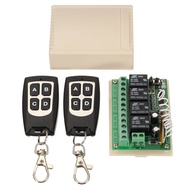 12V 4CH Channel 433Mhz Wireless Remote Control Switch Integrated Circuit With 2 Transmitter DIY Repl