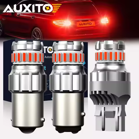 2X Red LED P21W 1156 BA15S Brake Stop Reverse Tail Light Bulb P21/5W 7443 W21/5W W21W 3157 Signal La