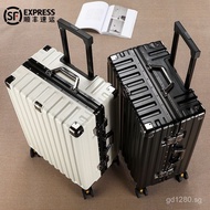 Student suitcase male combination lock SF Express suitcase durable][Travel suitcase leather suitcase