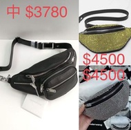 Alexander Wang 水鑽腰包$4500 / 皮腰腰包 $3780