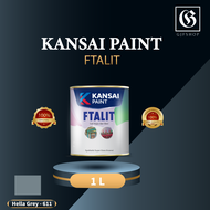 Cat Minyak Besi Kayu Ftalit Kansai Paint 611 Hella Grey 1kg