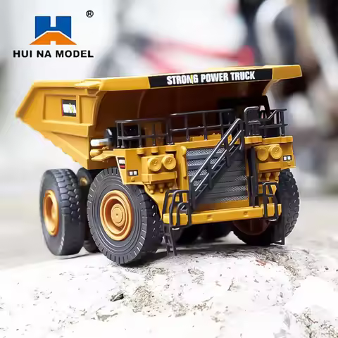 HUINA 1:40 1:50 Diecast Dump Truck Car Model Alloy Simulation Vehicle Articulated Backhoe Loader Exc