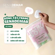 SenaDemar round makeup remover cotton 225 pcs, 100% cotton - expiry date 2028 AF97
