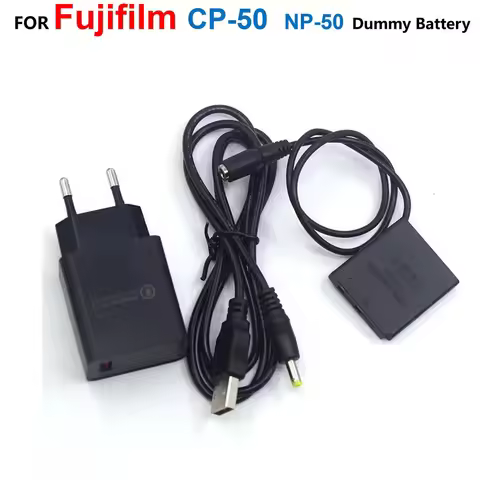 CP-50 DC Coupler NP-50 Fake Battery Fit Camera+QC3.0 Charger+USB Power Bank Cable For Fujifilm FineP