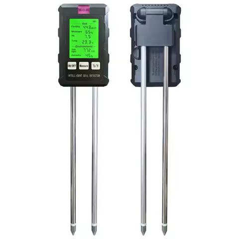 6 in 1 Soil Detector Soil Tester PH Temperature Humidity Sunlight Air Moisture Nutrient Fertility Me