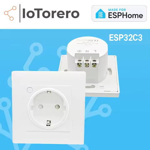 IoTorero Made For ESPHome With Blutooth Proxy ESP32C3 EU Plug Consumption Monitoring 16A Works With 